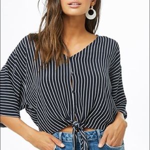 Forever21 tie-front shirt. NWT.